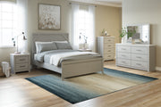 Cottenburg Light Gray - White Queen Panel Bed - Gate FurnitureQueen Bed