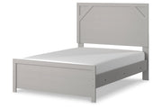 Cottonburg Light Gray/White Full Panel Bed - Gate FurnitureFull Bed