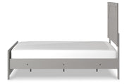 Cottonburg Light Gray/White Full Panel Bed - Gate FurnitureFull Bed