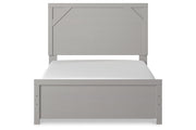 Cottonburg Light Gray/White Full Panel Bed - Gate FurnitureFull Bed