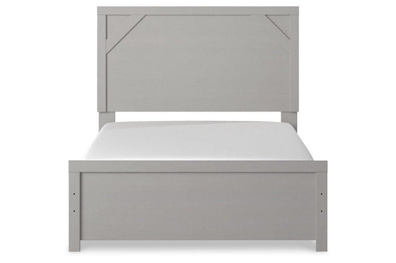 Cottonburg Light Gray/White Full Panel Bed - Gate FurnitureFull Bed