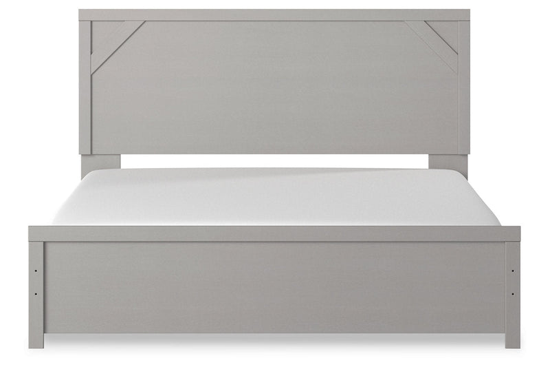 Cottonburg Light Gray/White King Panel Bed - Gate FurnitureKing Bed