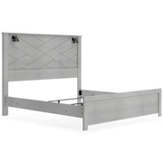Cottonburg Light Gray/White Lighted Panel Bedroom Set - Gate FurnitureBedroom Set