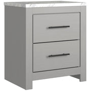 Cottonburg Light Gray/White Lighted Panel Bedroom Set - Gate FurnitureBedroom Set
