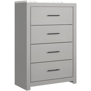 Cottonburg Light Gray/White Lighted Panel Bedroom Set - Gate FurnitureBedroom Set