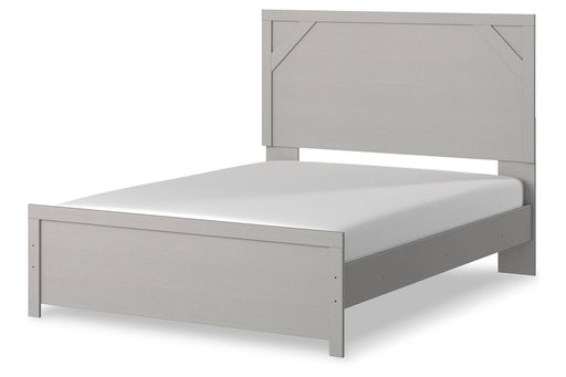 Cottonburg Light Gray/White Queen Panel Bed - Gate FurnitureQueen Bed