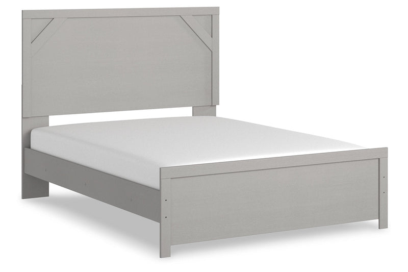 Cottonburg Light Gray/White Queen Panel Bed - Gate FurnitureQueen Bed