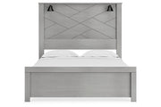 Cottonburg Light Gray/White Queen Panel Bed - Gate FurnitureQueen Bed