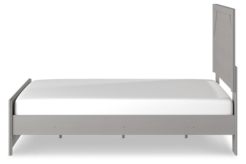 Cottonburg Light Gray/White Queen Panel Bed - Gate FurnitureQueen Bed