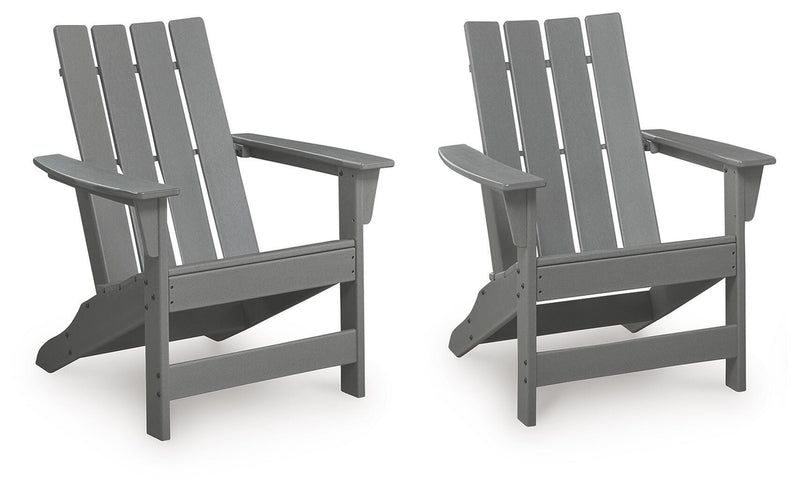 Cove Beach 2 Adirondack Chairs in Gray - PKG024586