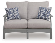 Cove Beach Outdoor Sofa and Loveseat in Gray - PKG024583