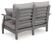 Cove Beach Outdoor Sofa and Loveseat in Gray - PKG024583