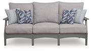 Cove Beach Outdoor Sofa and Loveseat in Gray - PKG024583