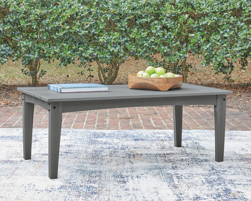Cove Beach Outdoor Sofa and Loveseat with Coffee Table in Gray - PKG024584