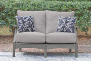 Cove Beach Outdoor Sofa and Loveseat with Coffee Table in Gray - PKG024584