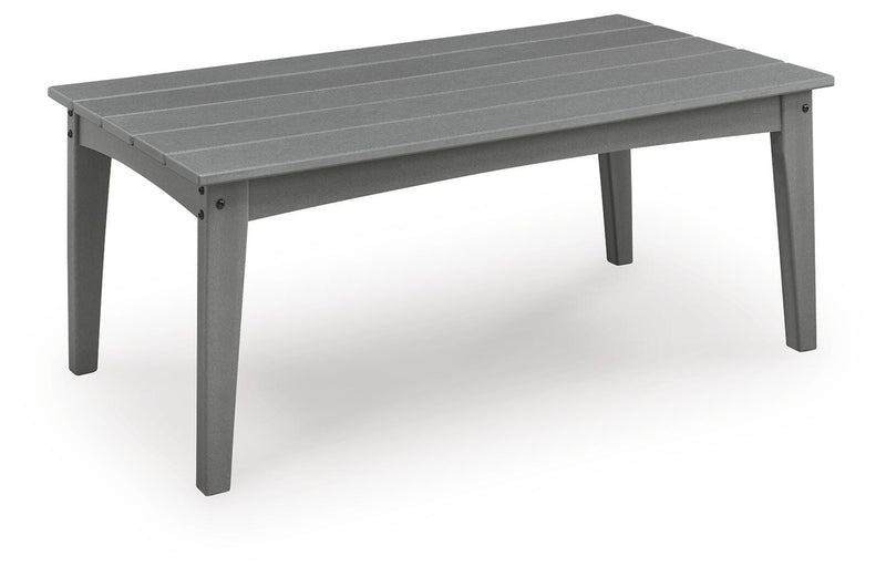 Cove Beach Outdoor Sofa and Loveseat with Coffee Table in Gray - PKG024584