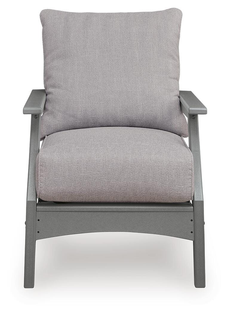 Cove Beach Outdoor Sofa with 2 Lounge Chairs in Gray - PKG024585
