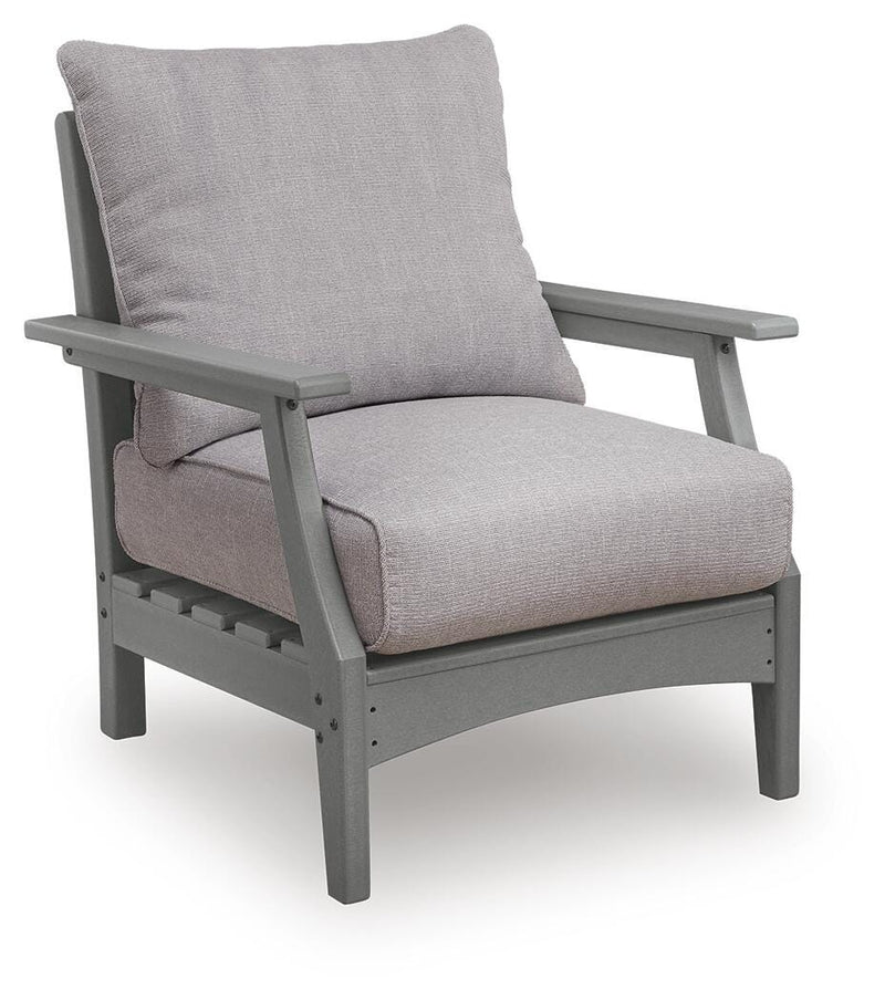Cove Beach Outdoor Sofa with 2 Lounge Chairs in Gray - PKG024585