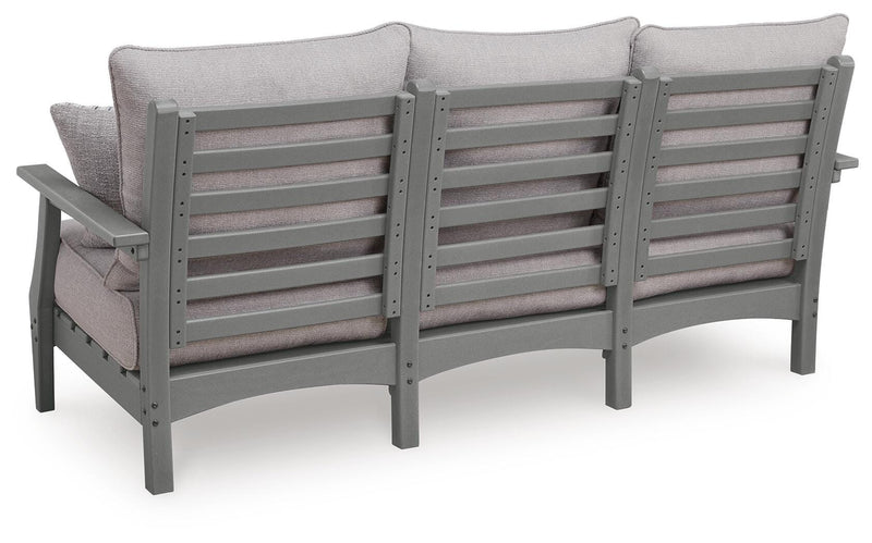 Cove Beach Outdoor Sofa with 2 Lounge Chairs in Gray - PKG024585