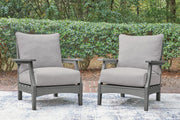 Cove Beach Outdoor Sofa with 2 Lounge Chairs in Gray - PKG024585