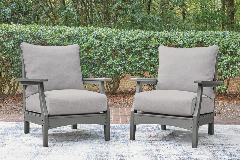 Cove Beach Outdoor Sofa with 2 Lounge Chairs in Gray - PKG024585