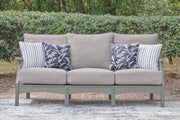 Cove Beach Outdoor Sofa with 2 Lounge Chairs in Gray - PKG024585