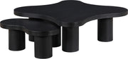 Cove Oak Veneer And Solid Wood 2pc. Coffee Table in Black - 99000Black-CT-2PC