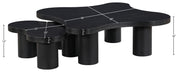 Cove Oak Veneer And Solid Wood 2pc. Coffee Table in Black - 99000Black-CT-2PC