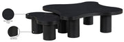 Cove Oak Veneer And Solid Wood 2pc. Coffee Table in Black - 99000Black-CT-2PC