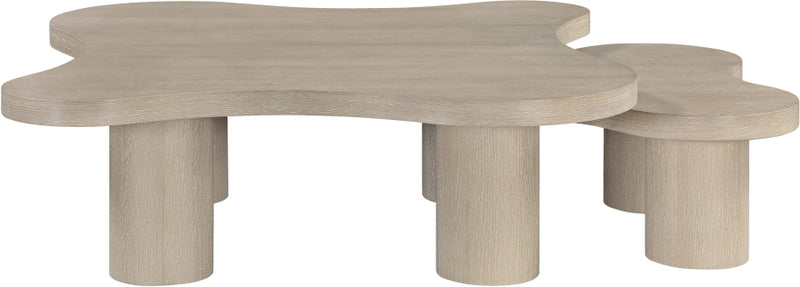 Cove Oak Veneer And Solid Wood 2pc. Coffee Table in Natural - 99000Natural-CT-2PC