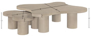 Cove Oak Veneer And Solid Wood 2pc. Coffee Table in Natural - 99000Natural-CT-2PC