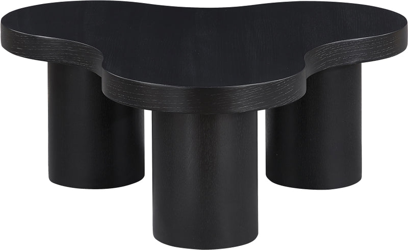 Cove Oak Veneer And Solid Wood Coffee Table in Black - 99000Black-CT13