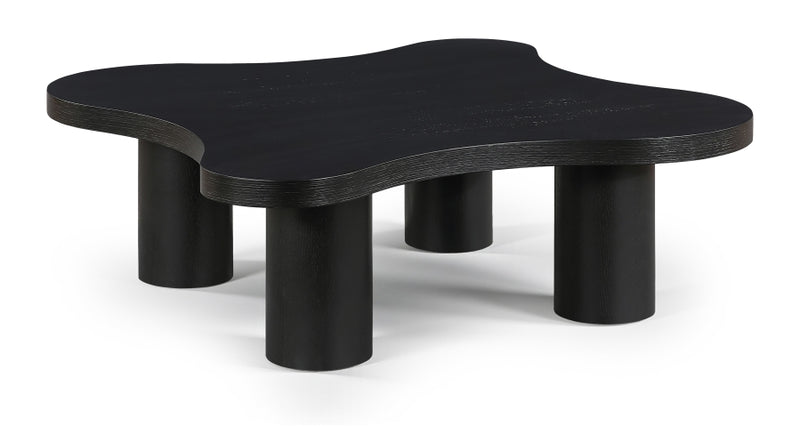 Cove Oak Veneer And Solid Wood Coffee Table in Black - 99000Black-CT16