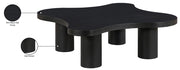 Cove Oak Veneer And Solid Wood Coffee Table in Black - 99000Black-CT16