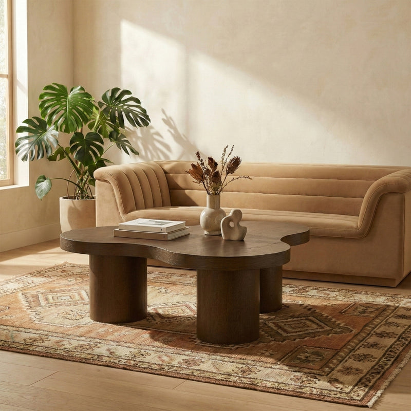 Cove Oak Veneer And Solid Wood Coffee Table in Brown - 99000Brown-CT13
