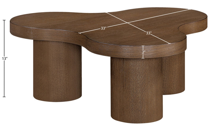 Cove Oak Veneer And Solid Wood Coffee Table in Brown - 99000Brown-CT13