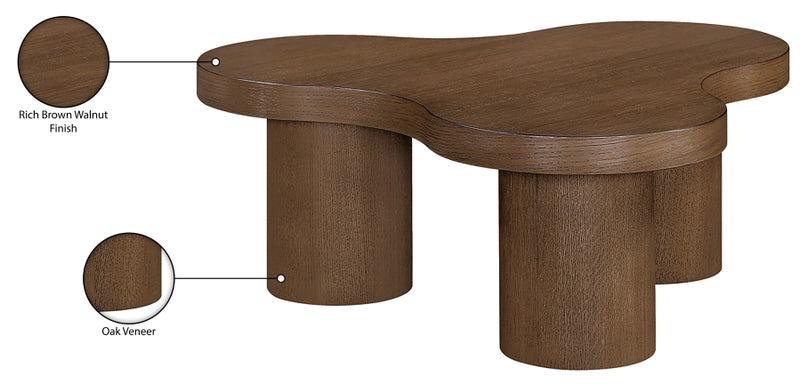 Cove Oak Veneer And Solid Wood Coffee Table in Brown - 99000Brown-CT13