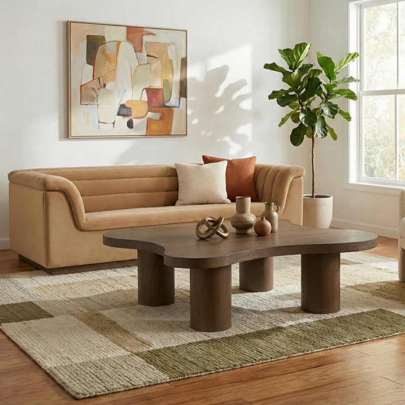 Cove Oak Veneer And Solid Wood Coffee Table in Brown - 99000Brown-CT16