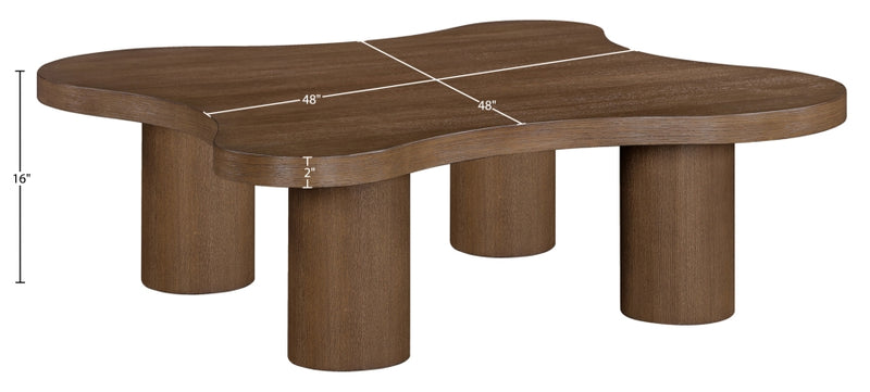 Cove Oak Veneer And Solid Wood Coffee Table in Brown - 99000Brown-CT16