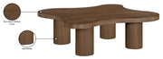 Cove Oak Veneer And Solid Wood Coffee Table in Brown - 99000Brown-CT16