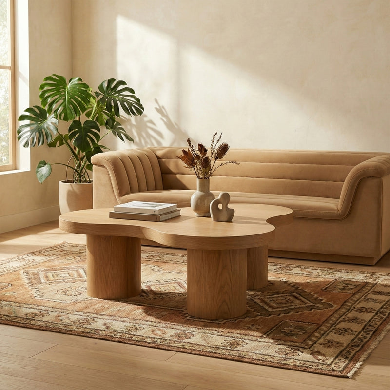 Cove Oak Veneer And Solid Wood Coffee Table in Natural - 99000Natural-CT13