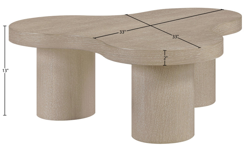 Cove Oak Veneer And Solid Wood Coffee Table in Natural - 99000Natural-CT13