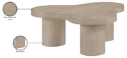Cove Oak Veneer And Solid Wood Coffee Table in Natural - 99000Natural-CT13