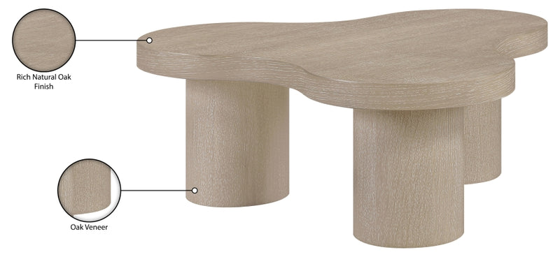Cove Oak Veneer And Solid Wood Coffee Table in Natural - 99000Natural-CT13