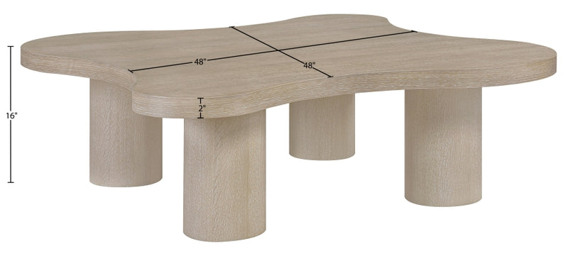 Cove Oak Veneer And Solid Wood Coffee Table in Natural - 99000Natural-CT16