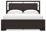 Covetown California King Panel Bed with 2 Nightstands in Dark Brown from Ashley - Luna Furniture