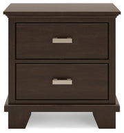 Covetown Dark Brown Full Panel Bed, Chest and Nightstand - B441B16