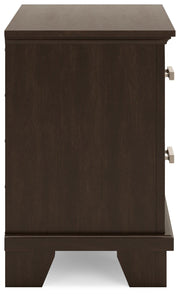 Covetown Dark Brown Full Panel Bed, Chest and Nightstand - B441B16