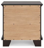 Covetown Dark Brown Full Panel Bed, Chest and Nightstand - B441B16