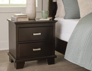 Covetown Dark Brown Full Panel Bed, Chest and Nightstand - B441B16